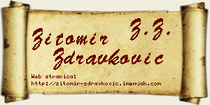 Žitomir Zdravković vizit kartica